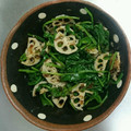 のぶってぃー's cooksnap of when they made 簡単！ほうれん草とレンコンのごまあえ.