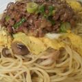 CoffeeCoco's cooksnap of when they made ふわふわ♪オムレツのせ納豆パスタ.