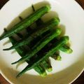 み0522's cooksnap of when they made オクラの塩焼き♪.