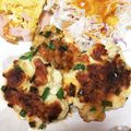 ねこちえ's cooksnap of when they made えびニラはんぺんバーグ♪レモン醤油で♡.