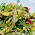 うなしば's cooksnap of when they made トマトと豆苗のふわふわ卵炒め.