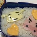 tonari✩'s cooksnap of when they made キャラ弁 クレヨンしんちゃん シロ＆ひま.