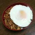クックQ0LUO8☆'s cooksnap of when they made 鶏そぼろご飯に簡単半熟卵を添えて♡.