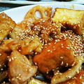 智恵ちゃんのつく恋慕's cooksnap of when they made 甘辛うま！鶏肉、厚揚、れんこんのマヨ炒め.