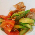 はなつぶれ's cooksnap of when they made 豚肉とアスパラとトマトの中華風炒め.