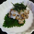 kurolabu428's cooksnap of when they made 大葉にんにく醤油おろし納豆.