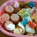 ruribass's cooksnap of when they made 簡単♪ウインナーでお花とモンスターボール.