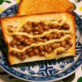 あーもこ's cooksnap of when they made 納豆トースト.