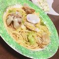 tanzu's cooksnap of when they made あさりとキャベツの酒蒸しパスタ♪.