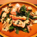 fuji_339's cooksnap of when they made 舞茸シリーズ!ほうれん草の炒め物.