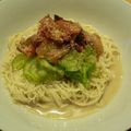 Lila's cooksnap of when they made 豚しゃぶキムチの豆乳そうめん.