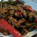 松ぼっくり。's cooksnap of when they made なすと豚こまの食べるラー油炒め.