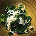 aminyon's cooksnap of when they made 保育所給食＊モロヘイヤとしらすの梅あえ.
