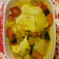 まゆまさき's cooksnap of when they made 白菜とかぼちゃとウィンナーのチーズ焼き♪.