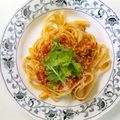 mammamiwa♪'s cooksnap of when they made トマトとレモンのミートソーススパゲティー.