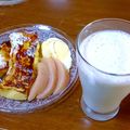 猫のしっぽ♪'s cooksnap of when they made 白桃＆ヨーグルトのスムージー.