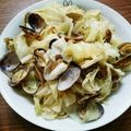 むーみっと's cooksnap of when they made あさりとキャベツの酒蒸しパスタ♪.