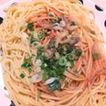 ･浅倉's cooksnap of when they made 母のオハコ　たらこスパゲティー　簡単！.