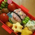 ゆきんこ☆325's cooksnap of when they made キャラ弁＊簡単♪ハムステーキくまさん弁当.