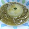 ゆでじゃがりこ's cooksnap of when they made ひき肉とだいこんの　スープ♪.