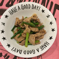 さくらックマ's cooksnap of when they made 豚こま切れ肉とニンニクの芽の甘辛炒め.