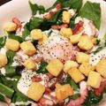 ヒラメちゃんlove's cooksnap of when they made 手作り温泉卵♪ほうれん草のシーザーサラダ.