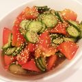luvm0k0's cooksnap of when they made トマトとキュウリのさっぱりサラダ.