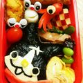 クックGPLR07☆'s cooksnap of when they made 妖怪ウォッチ☆フユニャンのキャラ弁^_−.