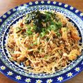 YUKIKI☆'s cooksnap of when they made 白滝の納豆ｷﾑﾁﾊﾟｽﾀ風.