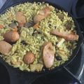 Eria0213's cooksnap of when they made きのことトマトのパエリア【スキレット鍋】.