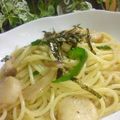 yappyパクパク's cooksnap of when they made 帆立と舞茸のバター醤油パスタ♪.