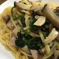 a0024755's cooksnap of when they made ♪ほうれん草ときのこのスパゲッティー♬.