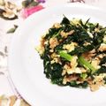 くーたん♪'s cooksnap of when they made 大根の葉 de しりしり.