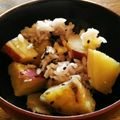 bigflowers's cooksnap of when they made 簡単！イモがゴロゴロサツマイモご飯☆.