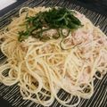 イケメグ's cooksnap of when they made ツナとたらこの和風パスタ.