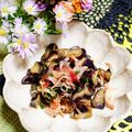 makichihua's cooksnap of when they made 茄子とカニカマと大葉とミョウガのサラダ.
