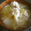 Ｍぱん's cooksnap of when they made 生姜でぽかぽか☆鶏団子の具だくさんみそ汁.