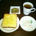 ちきakki's cooksnap of when they made ハニーチーズトースト♡.