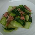 unauna72's cooksnap of when they made ベーコンとチンゲン菜の簡単炒め.
