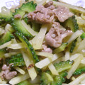 Rick_t's cooksnap of when they made 栄養満点❗️ゴーヤとジャガイモの青椒肉絲.