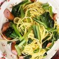 ゆか＊みく's cooksnap of when they made 小松菜とウインナーのパスタ.