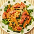 あーこ姐's cooksnap of when they made ☆醤油ソースのカボチャとサラダほうれん草.