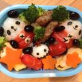 hana☆fuku's cooksnap of when they made 簡単キャラ弁☆俵パンダおにぎり♪.