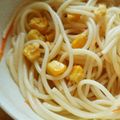 ぷにぷに～mama's cooksnap of when they made パスタでラーメン.
