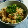 acubi◎'s cooksnap of when they made エリンギとネギの焼き肉風味の混ぜご飯⭐.