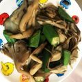 ゆか＊みく's cooksnap of when they made オクラと舞茸のバター醤油炒め！！.