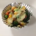 小太郎♬'s cooksnap of when they made ☆お弁当に☆冷凍野菜でカップピザ♪.