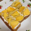 ねむねむ♪'s cooksnap of when they made フルグラクリチ♡スティックオープンサンド.