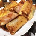 barbie1416's cooksnap of when they made ベーコン チーズ 大葉ミニトマト春巻き.