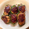 クックE12WVO☆'s cooksnap of when they made 鶏生つくねで、お手軽ピーマンの肉詰め＊.